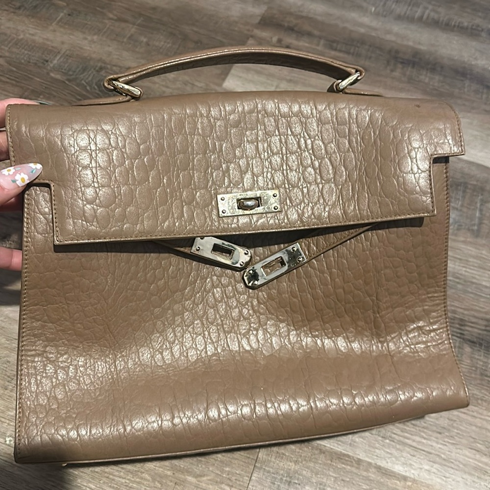 Thrifted handbag faux croc